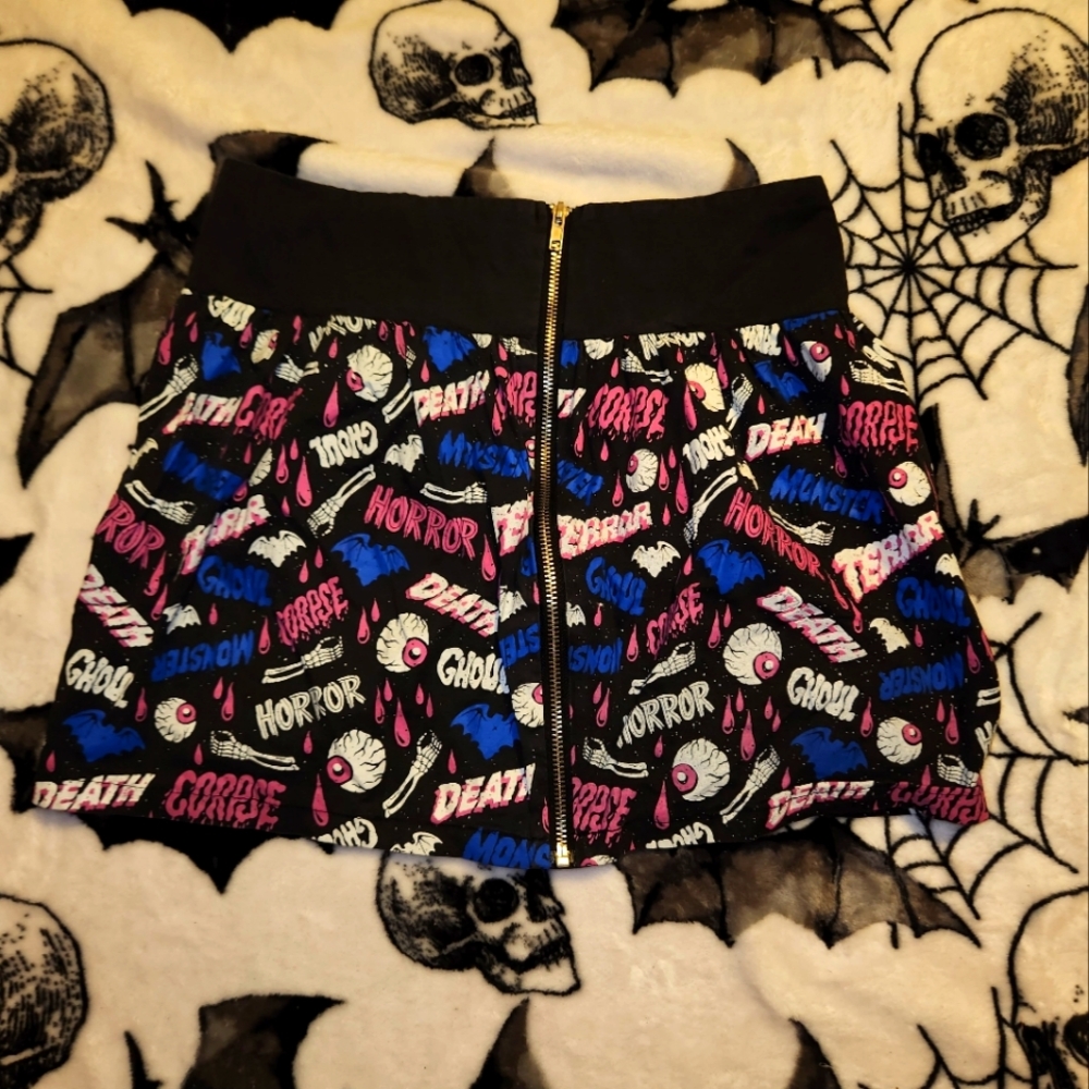 Sourpuss Horror Corpse Monster Ghoul Eyeball skirt